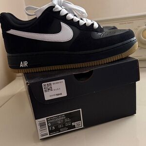Nike Air Force 1 Low Black White Gum Sneakers